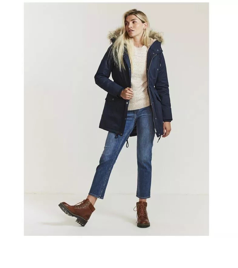 Puffer Jacket Fat Face Judy Parka Navy FatFace Womens Judy Parka