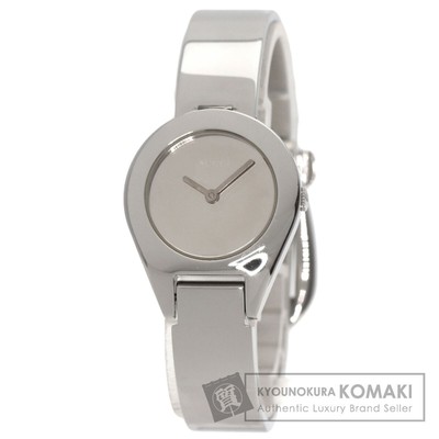 Gucci 6700L Watch Ladies 26mm Quartz Round Silver Dial Swiss Made