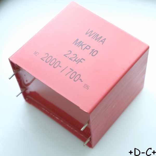 Condensateur film PP Wima 2.2µF protégeant vos circuits contre les pics de tension