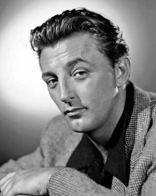 Robert Mitchum wears black shirt & sports jacket 1950's portrait 24x30 Poster