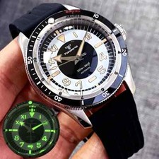 Tandorio 40MM NH35 PT5000 Vintage 20ATM Dive Swim Watches Domed Sapphire