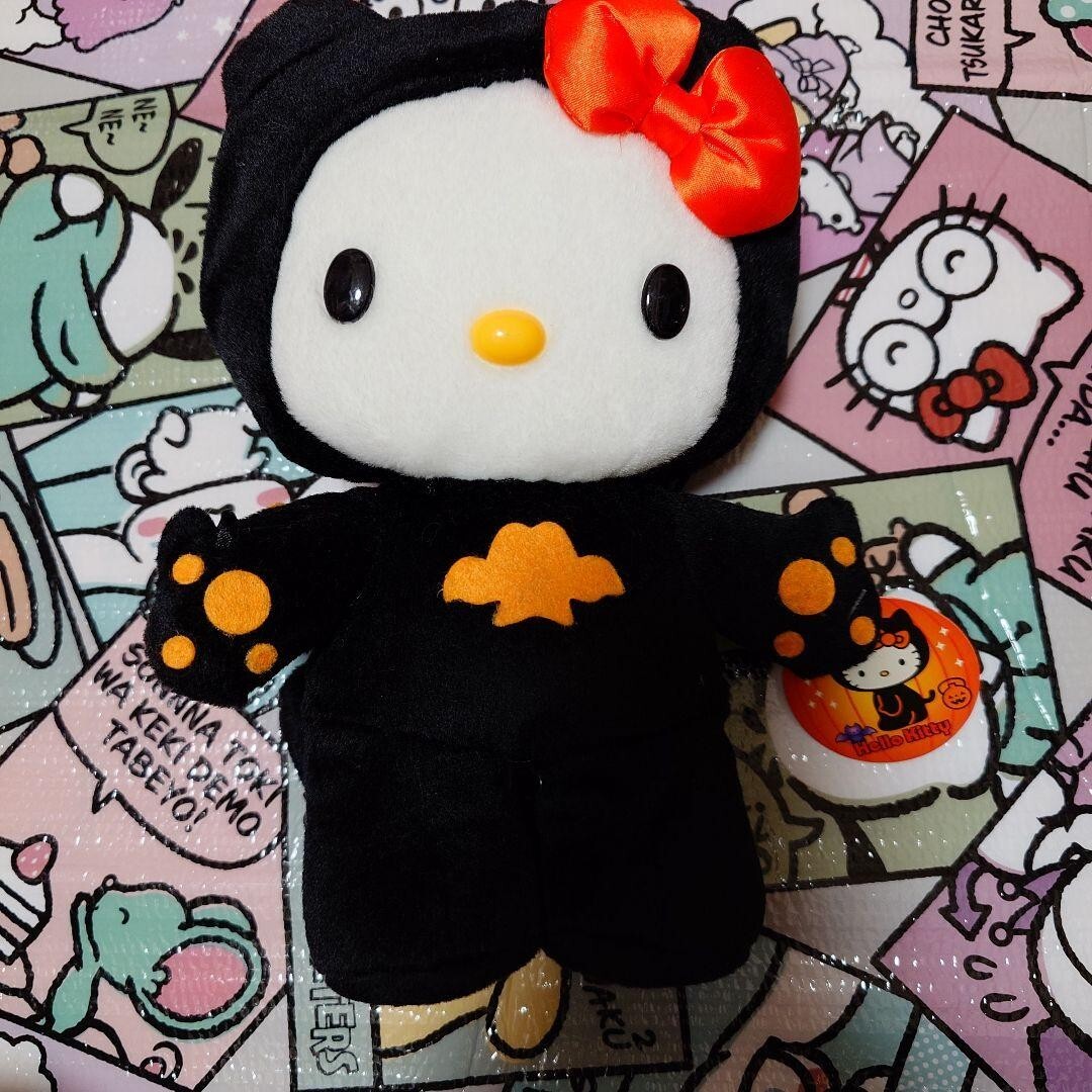 Japan Anime Sanrio Hello Kitty plush doll Halloween ver.3 2003 retro item cute