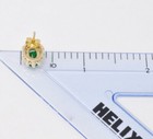 14k Solid Yellow gold Natural Emerald  & Diamond earring May Birthstone 2.25 ct — photo 8