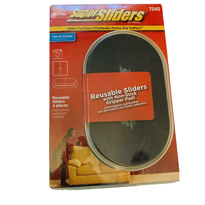 Super Sliders 9 1/2'' x 5 3/4'' Reusable XL Heavy Duty Furniture Sliders Non-stick