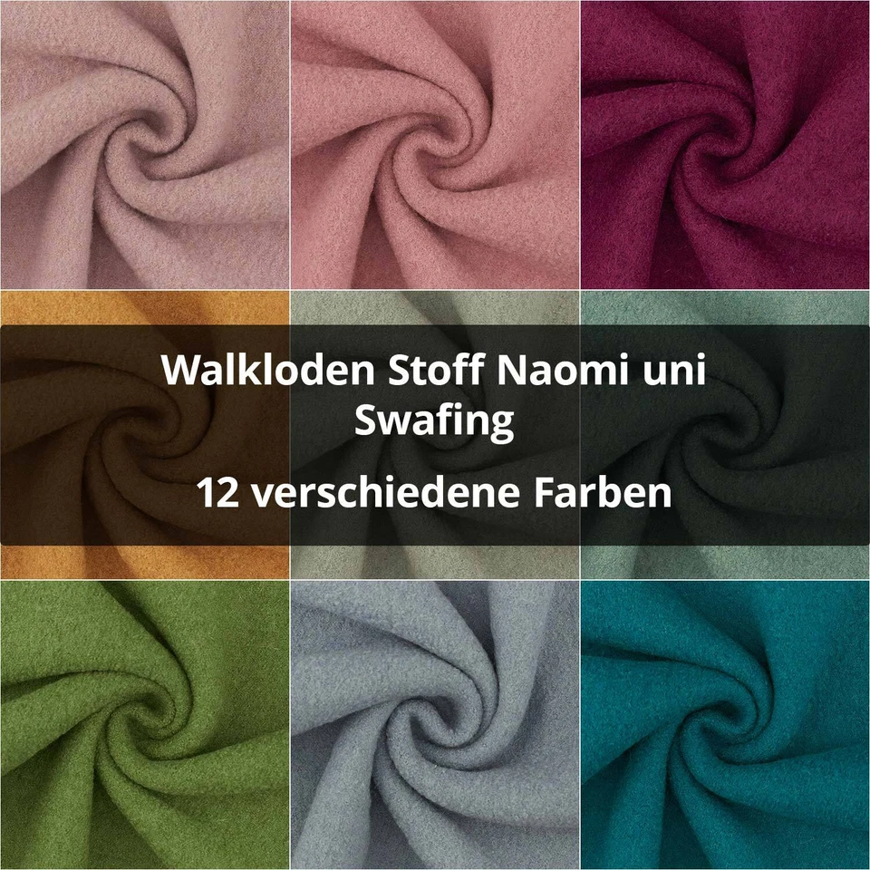 Walkloden Naomi von Swafing, gekochte Wolle, Wollwalkstoff (Meterware ab 0,50m)