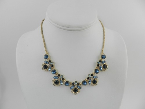 Marchesa Gold-Tone Color Stone Cluster Statement Necklace, 16" + 3" extender