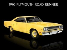 1970 Plymouth Road Runner In Yellow New Metal Sign 12x16 Ships Free