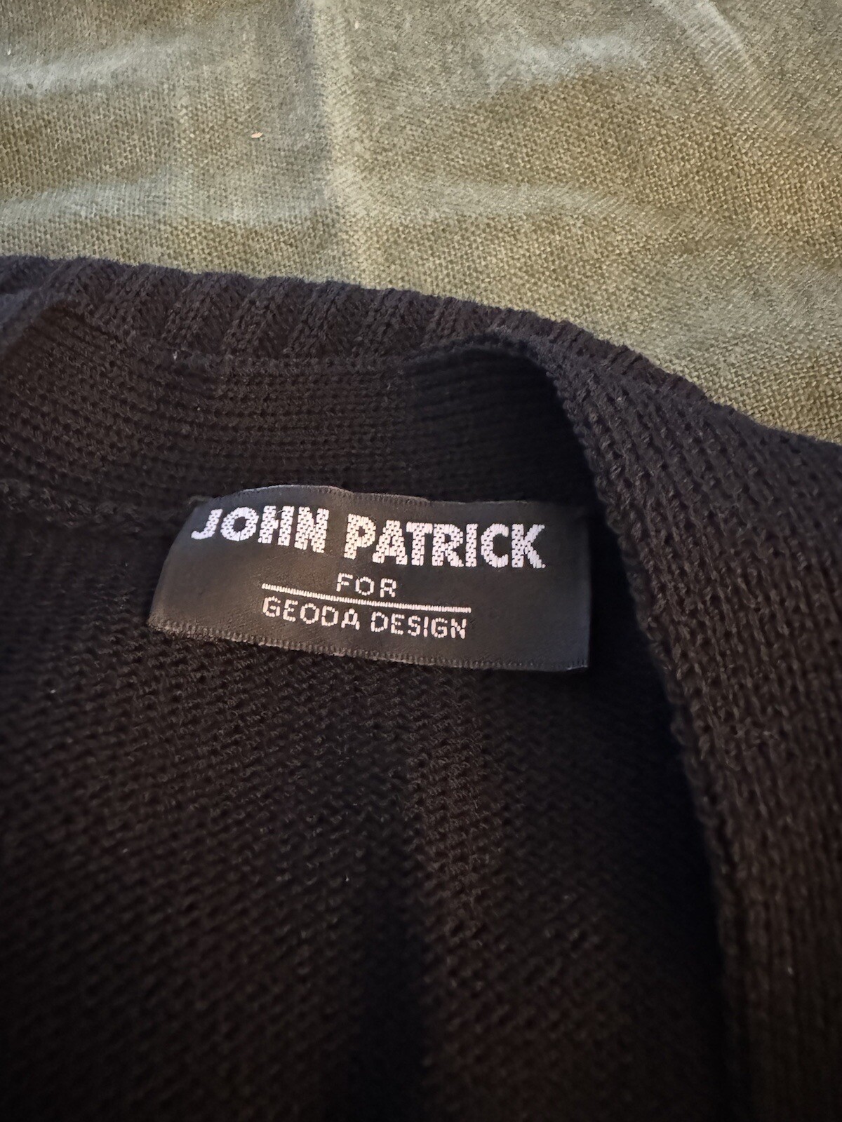 John Patrick Cardigan Black Pockets Perfect S/M - image 4