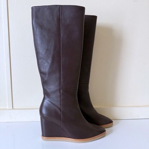 Anthropologie Lola Cruz Alicia Botas de Cuña Altas Talla EU 41 US 10 Nuevas - Imagen 3 de 8