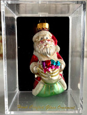 Old World Christmas Handcrafted Glass Santa Ornament 3.5" NOS Still in Orig. Box
