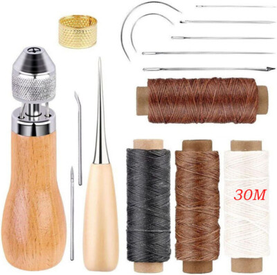 Repair Speedy Sewing Set Leather Sewing Kit with Stitcher Upholstery Thread Awl