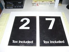 Vintage Plastic Number 2 and 7 Double-Sided Sign Gas Station Oil Transportation