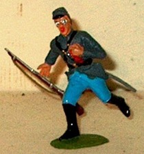 GUERRA CIVILE CONFEDERATA CORSA FERITA 54MM FIGURA CONVERSIONE UNICA NEL SUO GENERE