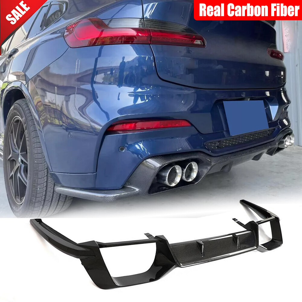 X4m Rear Diffuser Bmw X4 Rear Bumper Diffuser F98 X4m Real Carbon Fiber Rear Bumper ...