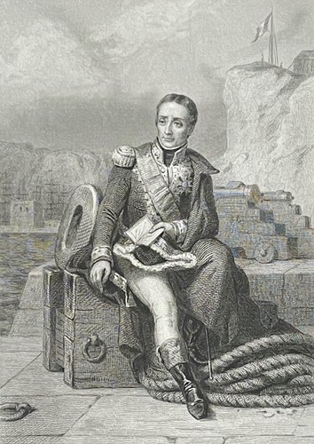 Admiral Etienne Eustache Bruix (1759-1805) Engraving 1836 Marine Revolution - 第 1/3 張圖片