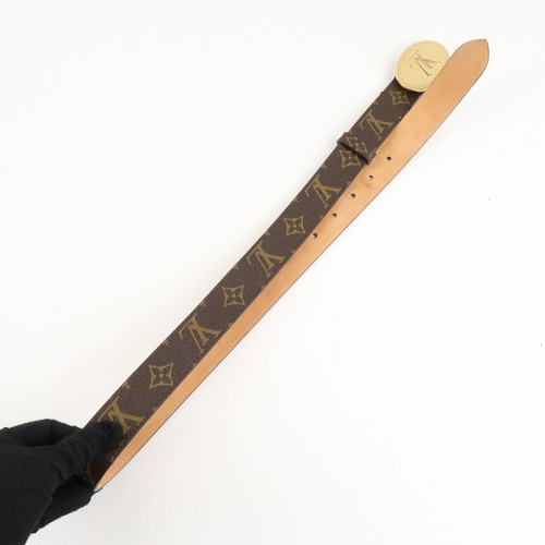 Louis Vuitton Monogram Saint Tulle Oval Belt 80/32 M9842 Auth Used - Picture 3 of 22