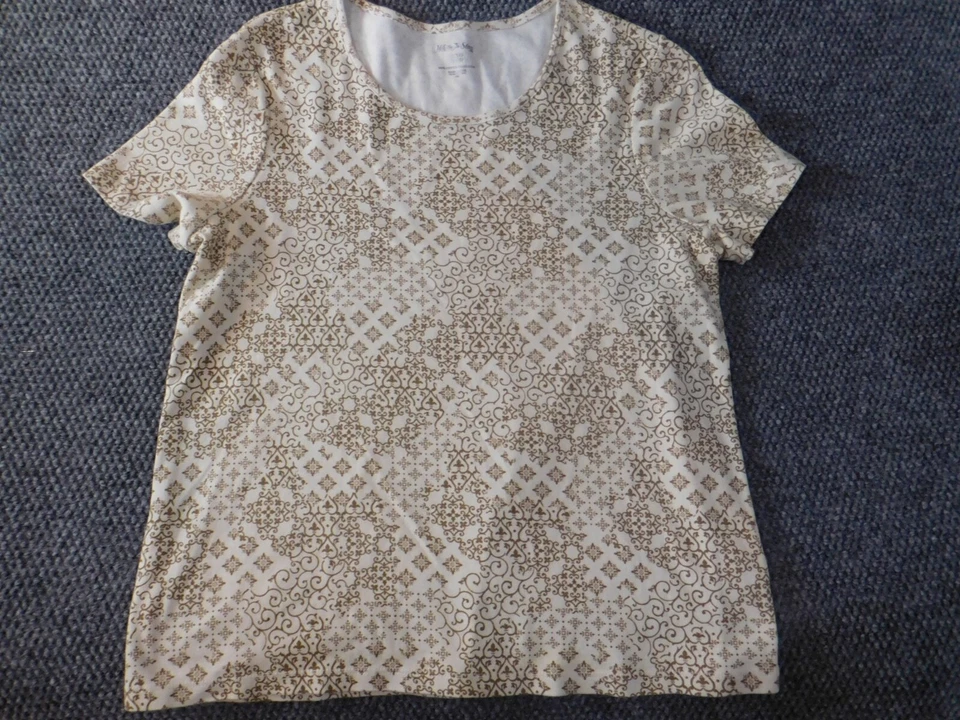 Blusa Ciervo Blanco Mujer Extra Grande Beige Gráfico Elástico Camiseta Clásica Foto 2 de 4