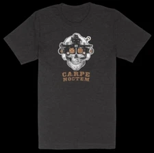 🌟 GENUINE EOTECH CARPE NOCTEM SKULL MEN'S BLACK T-SHIRT SIZE XL XXL EOT-10206