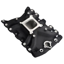 For Oldsmobile 400 425 455 Black Aluminum Single Plane LowRise Intake Manifold
