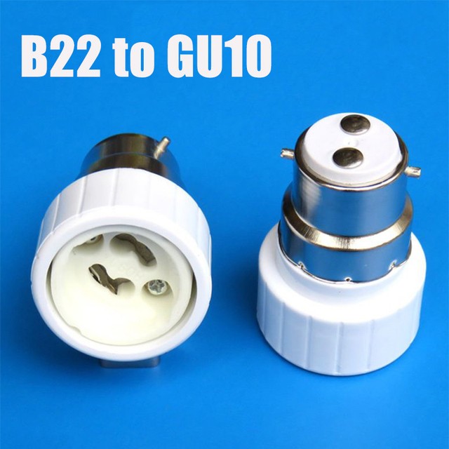B22 to Gu10 Base LED Light Lamp Bulbs Adapter Base Converter GBM for