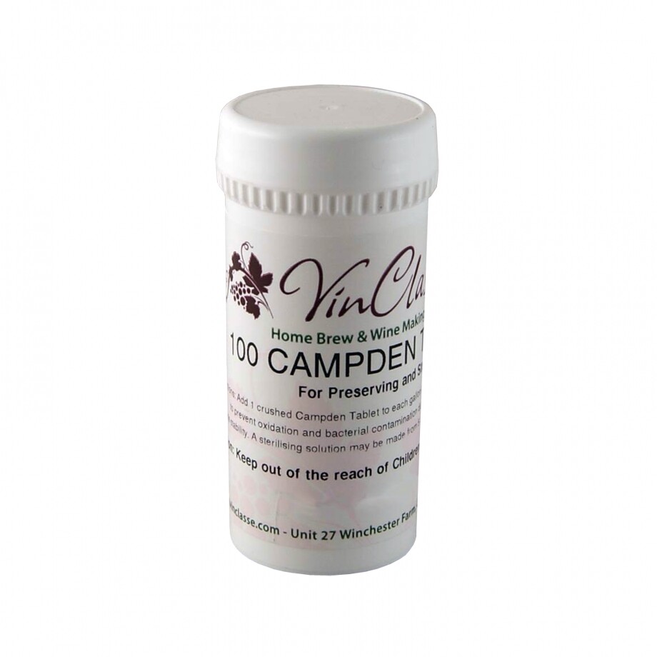 Vinclasse Campden Tablets For Home Brewing And Wine Making - Tub Of 100