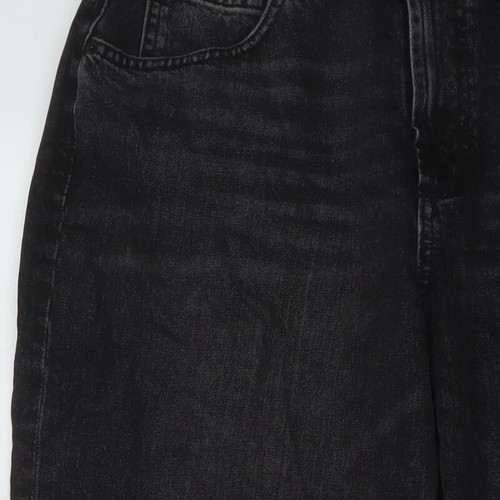 ASOS Womens Black Cotton Wide-Leg Jeans Size 30 in L26 in Regular Button - Picture 9 of 10
