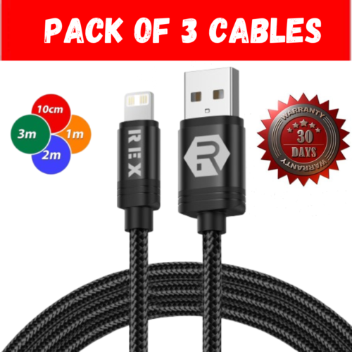 Genuine Heavy Duty Braided Fast Charger Cable Lead For iPhone 14 13 12 11 X 7 8 - Picture 9 of 9