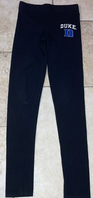 Girls Kids Duke University Size L 14-16 Black Leggings Boxercraft