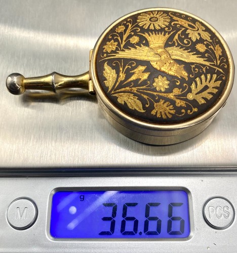 CENICERO PORTÁTIL INDIVIDUAL ORO 24k CENICERO PORTÁTIL TOLEDO DAMASQUINA ESPAÑOL 3" Exc - Imagen 7 de 8