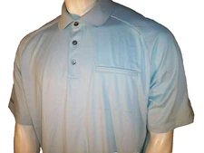 Ashworth XL Lt. Blue Poly Golf Shirt TPC River Highlands Logo PGA Tour