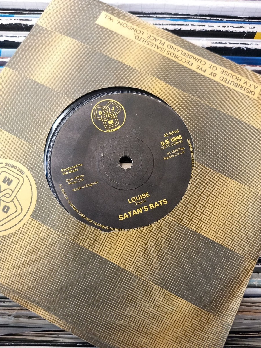 Satans Rats You Make Me Sick Louise 7 Inch Vinyl Record Punk Satans Rats You Make Me Sick Louise 7 Inch Vinyl Record Punk