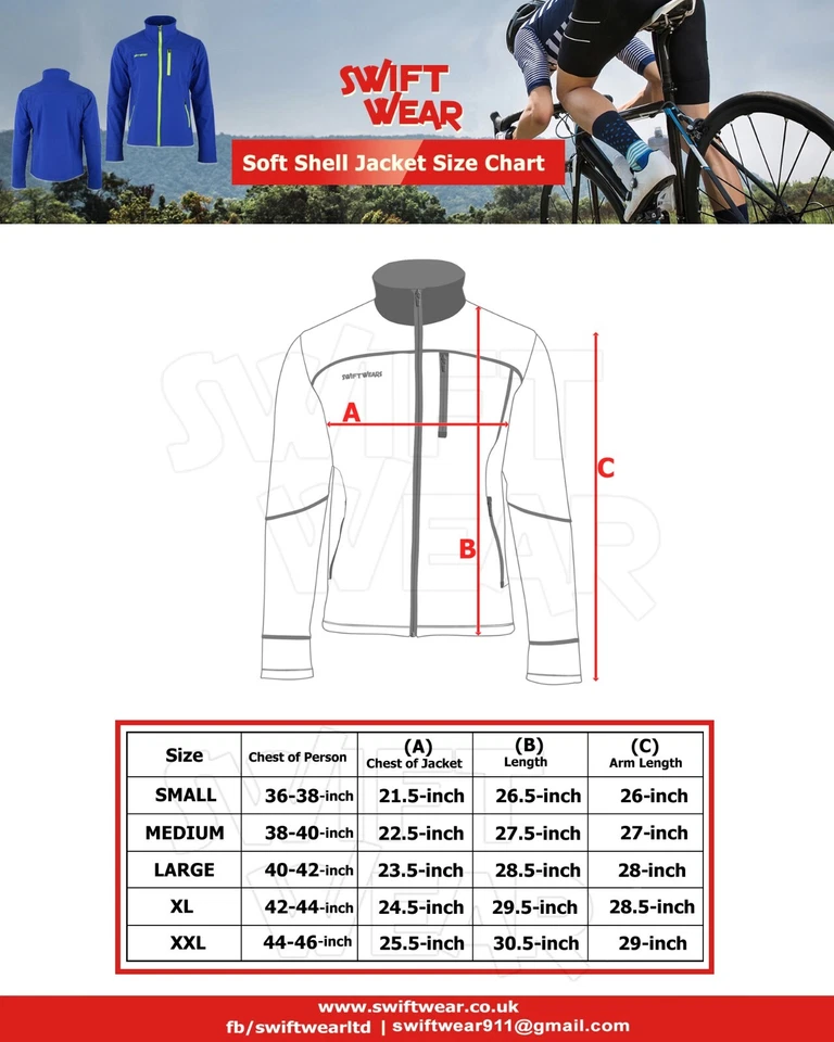 Soft Shell Fleece Lined Waterproof Windproof Outdoor Work Jacket Golf Men's UK - Image 4 of 4