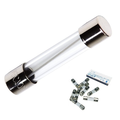 10 x 6.3A SOPLADO LENTO 20mm X 5mm FUSIBLE DE VIDRIO T6.3 T6.3AL RoHS (retraso cronometrado) - Imagen 2 de 2