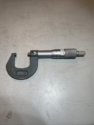 Mitutoyo 0-1” Outside Micrometer .0001” With Carbide Faces + Ratcheting Spindle