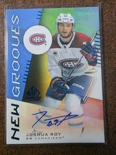 2024-25 SP Game Used JOSHUA ROY New Grooves Blue Auto- Montreal Canadiens