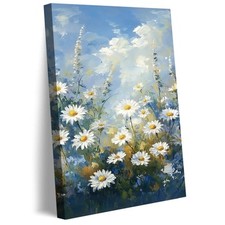 Daisy Field Canvas Wall Art Prints Painting Pictures Home Decor Floral Artwork