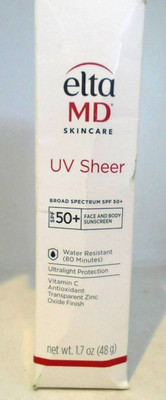 Elta MD UV SHEER SPF 50+ Face Body Sunscreen 48g 1.7oz  NEW FREE SHIP