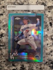 2025 Topps Chrome - Justin Wrobleski #38 Teal Refractor /299 (RC