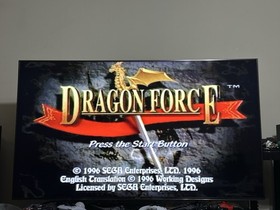 Dragon Force (Sega Saturn, 1996) US Release Disc Only ~Tested Working~