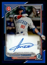 2024 Bowman #21 Alexander Canario Blue #/150
