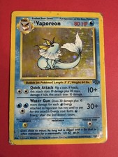 Vaporeon - 12/64 Jungle - Unlimited Holo Rare WOTC - HP