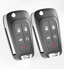5 Buttons Flip Remote Fob Fits for Equinox Camaro 2010 2011 2012 2013 -5btn x2