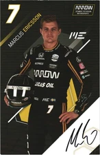 Marcus Ericsson Signed Hero Card Arrow SPM IndyCar Promo Handout