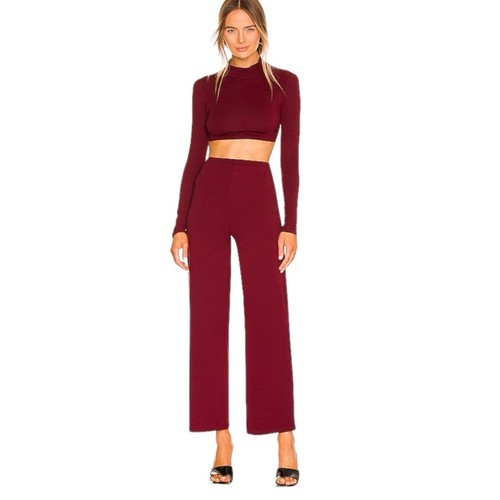 Revolve All the Ways Layla two piece pants set wine - Large