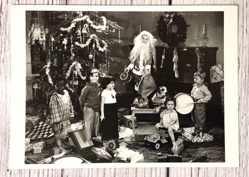 LITTLE RASCALS Nuestra Pandilla Navidad Santa Spanky Trigo Sarraceno Alfalfa Postal - Imagen 3 de 4