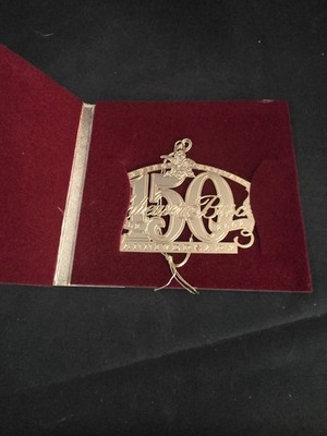 Anheuser Busch Budweiser 1852-2002 150th Anniversary Brass Christmas Ornament 