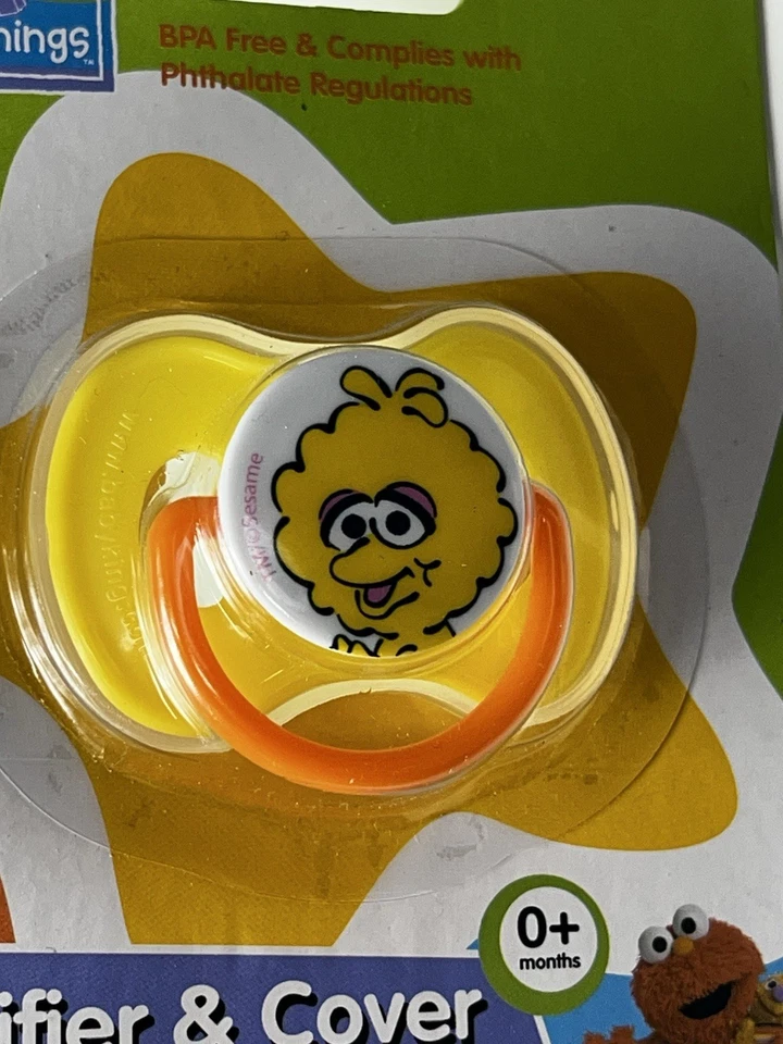 Chupete y cubierta Sesame Street Baby Big Bird amarillo chupete de silicona sin BPA 0+ Foto 4 de 4