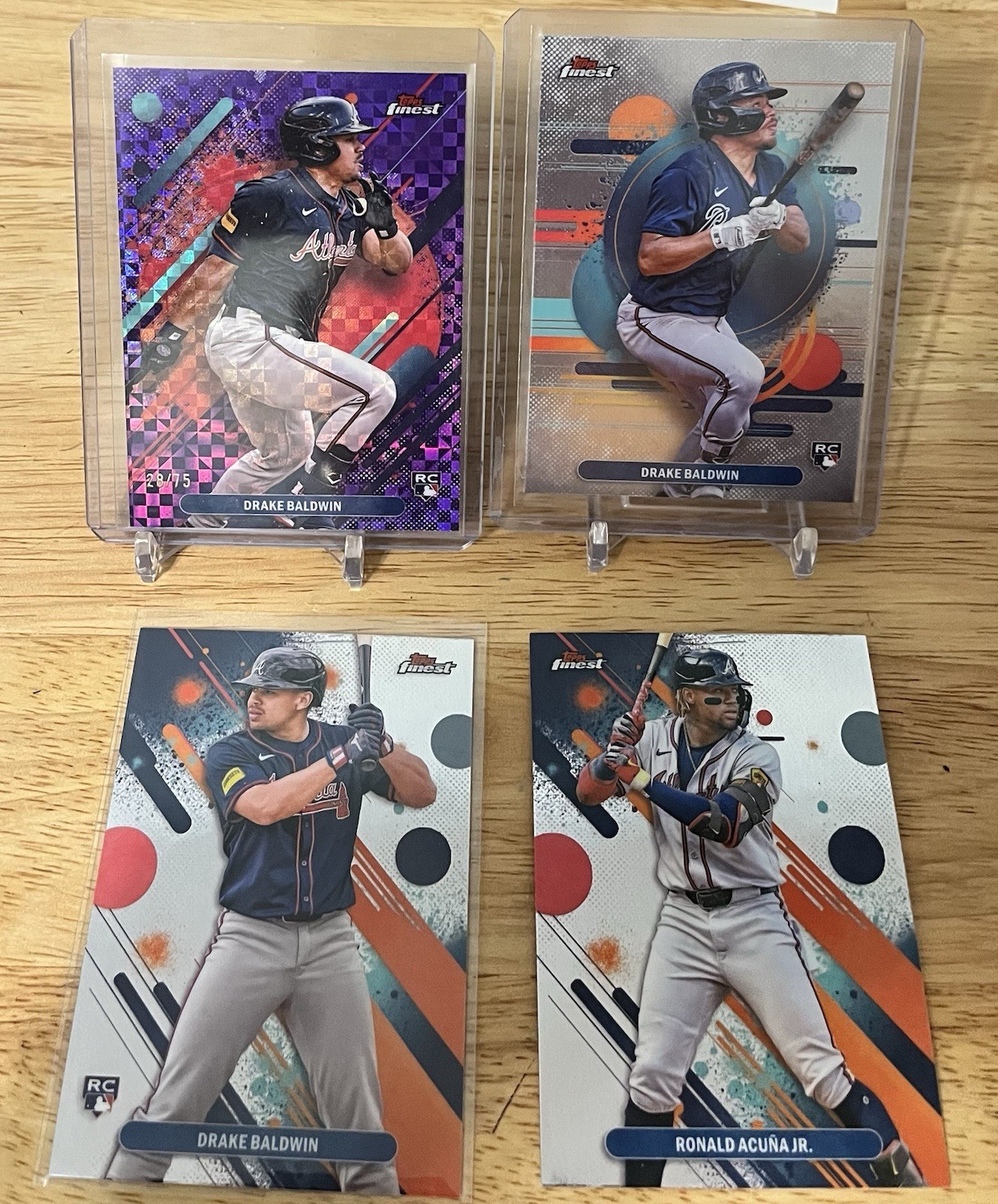 2025 Topps Finest Drake Baldwin (RC) #287 Rare Purple Checkerboard  28/75 Braves