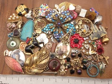 Vintage-Now 50+ Piece CRAFTING LOT Jewelry making Lot Large Variety Pieces #3