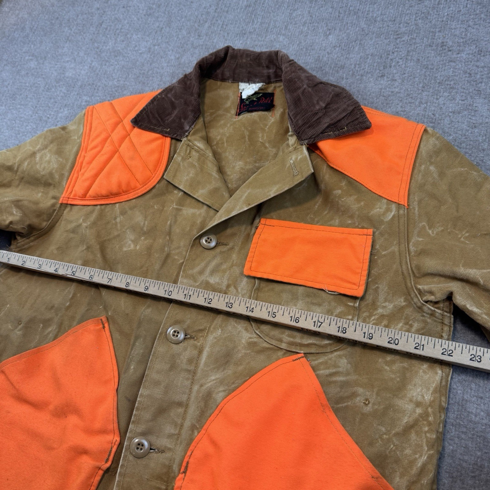 Vintage 60s Sport Bilt Canvas Hunting Jacket Old School Sportsman Padded Mens M thumbnail 14
